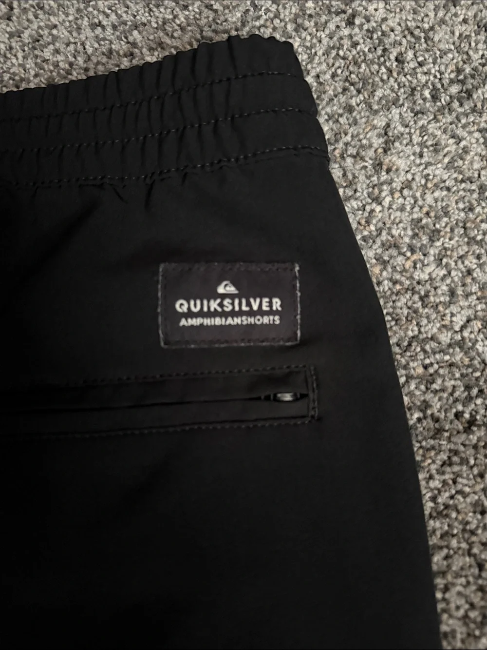 Quiksilver Men's Black Swim Trunks with Drawstring